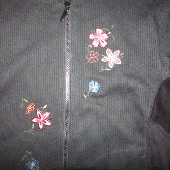 ERIKA Embroidered Mixed Media Sweater Jacket - Sz S - NEW - Picture 6 of 8